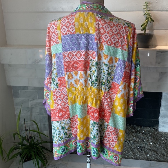 Tolani Raelyn Boho Patchwork Modal Kimono Size MP - Picture 7 of 11